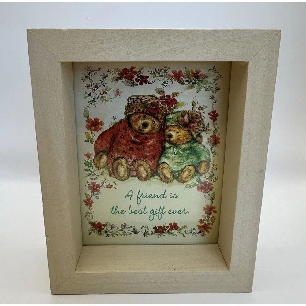 Hallmark Mary's Bears A Friend Is The Best Gift Vintage 90's Wall Shelf Decor